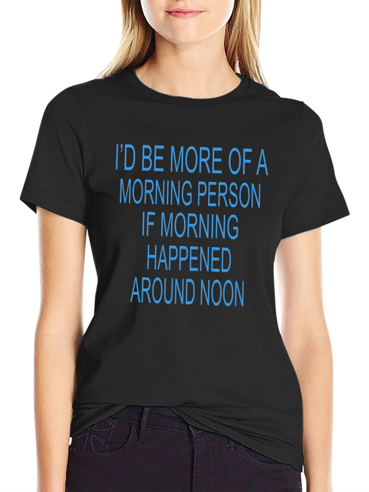 Funny Morning Person T-Shirt - Black Novelty Tee product image 2