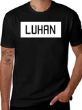 LUHAN Graphic Tee - Stylish Black Cotton Blend T-Shirt product image 1