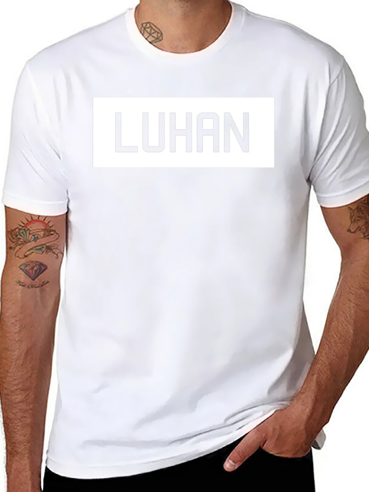 LUHAN Graphic Tee - Stylish Black Cotton Blend T-Shirt product image 7