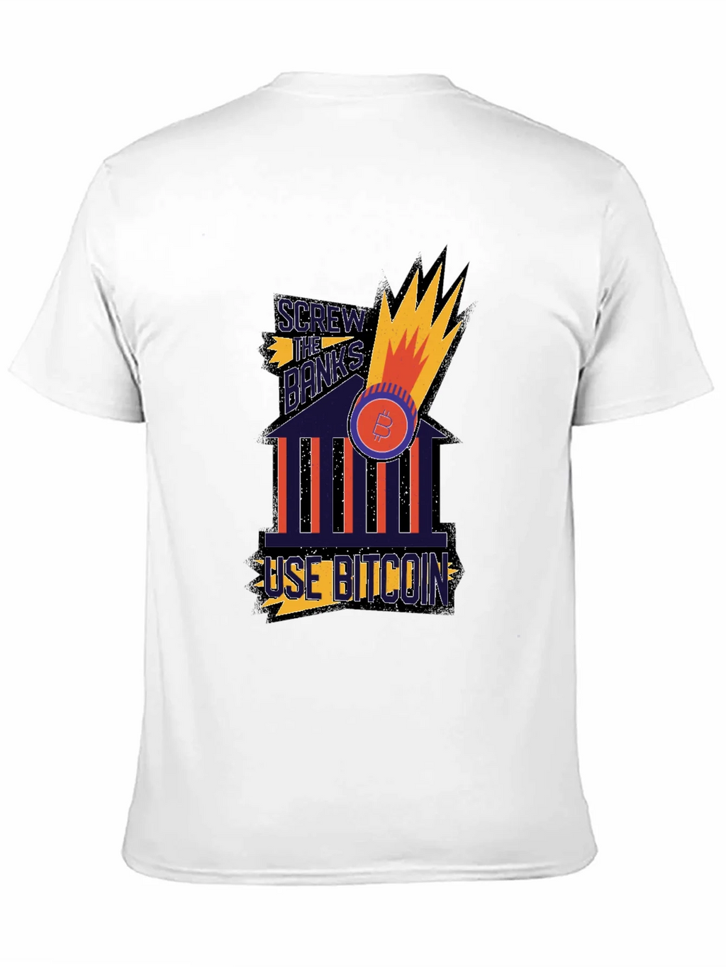 Screw the Banks Use Bitcoin Graphic T-Shirt product image 10