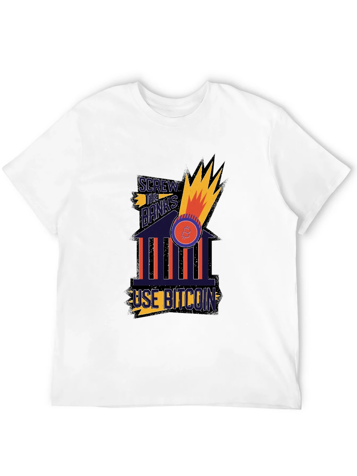 Screw the Banks Use Bitcoin Graphic T-Shirt product image 11