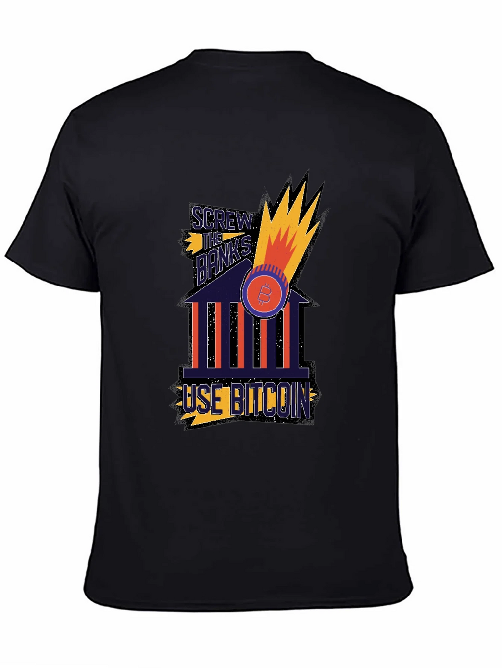 Screw the Banks Use Bitcoin Graphic T-Shirt product image 4