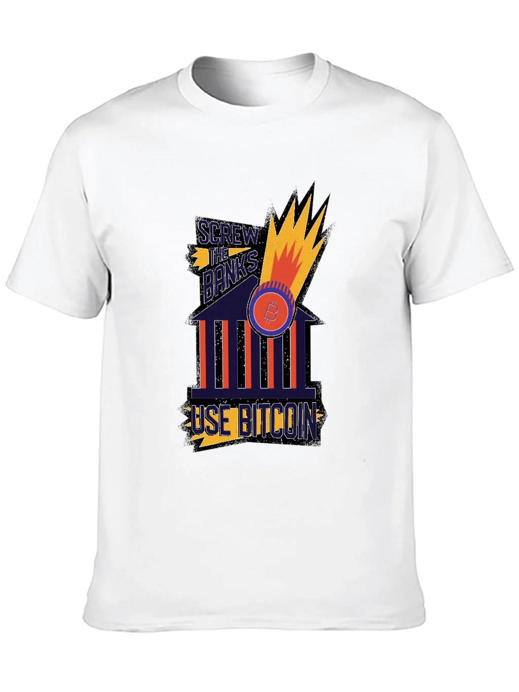Screw the Banks Use Bitcoin Graphic T-Shirt product image 9
