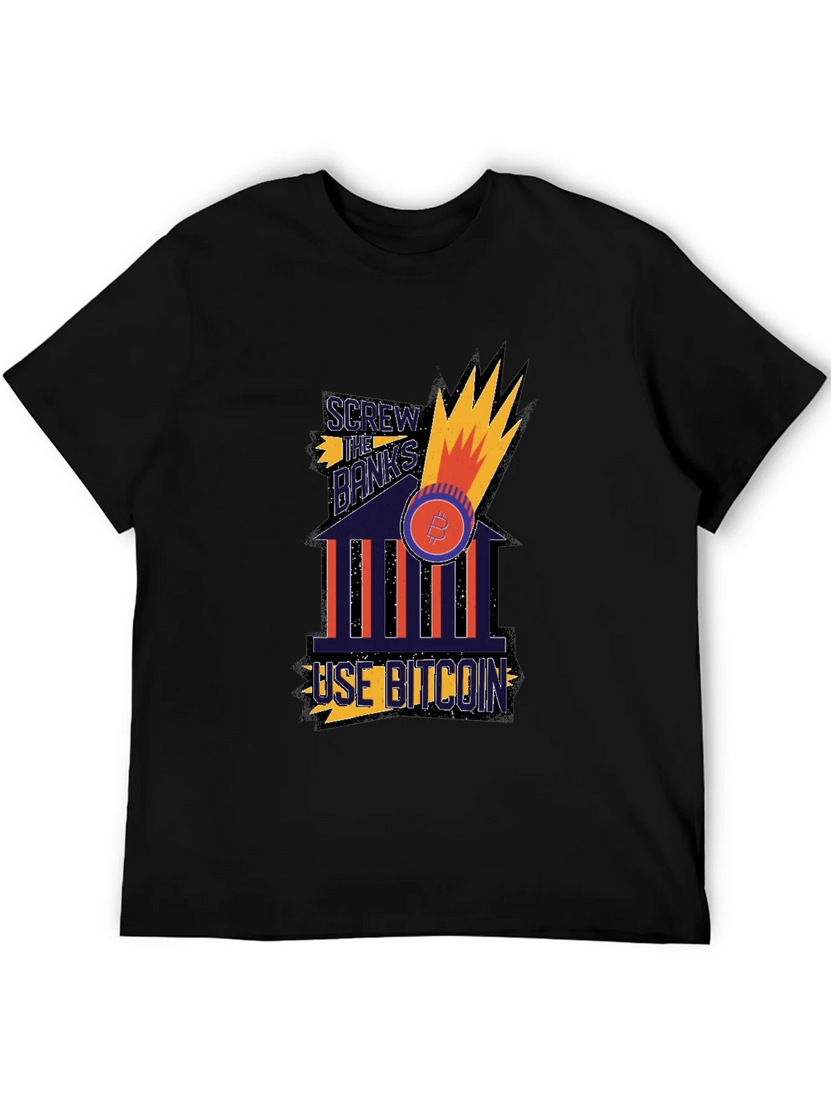 Screw the Banks Use Bitcoin Graphic T-Shirt product image 5