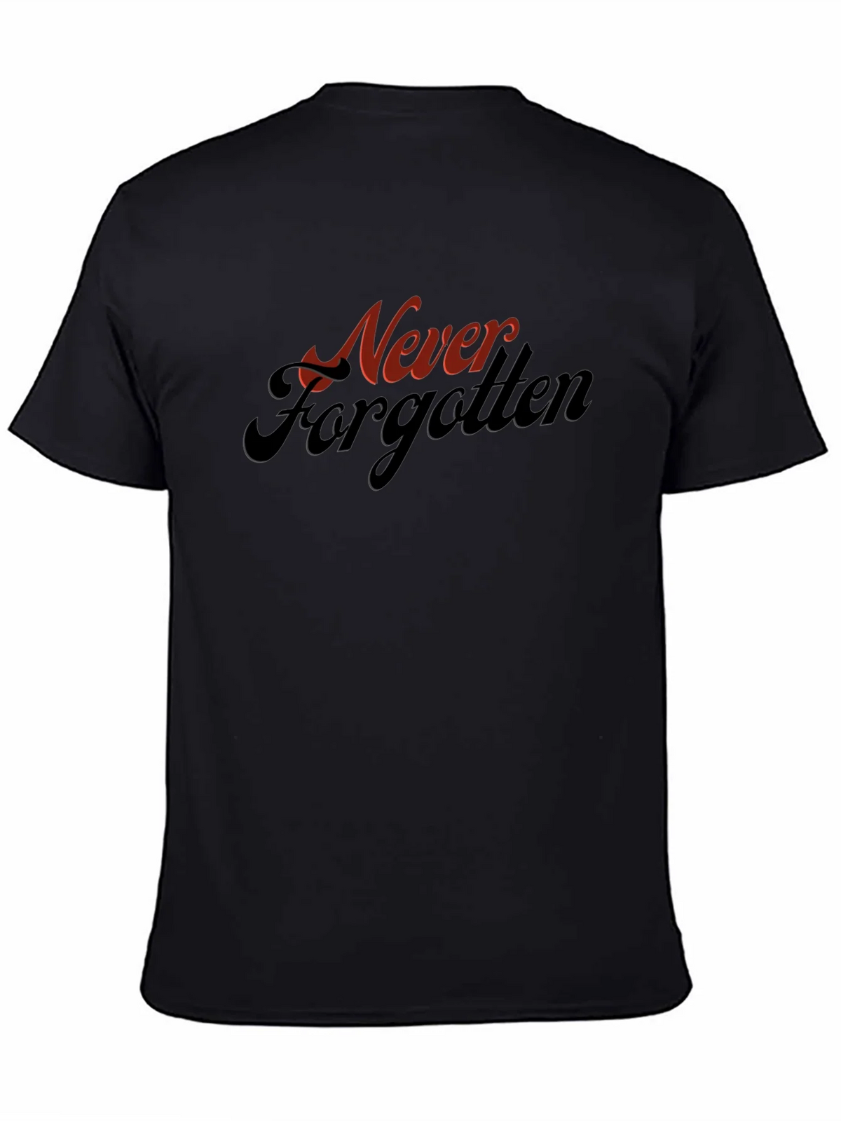 Never Forgotten Graphic Tee - Retro Style Black T-Shirt product image 4