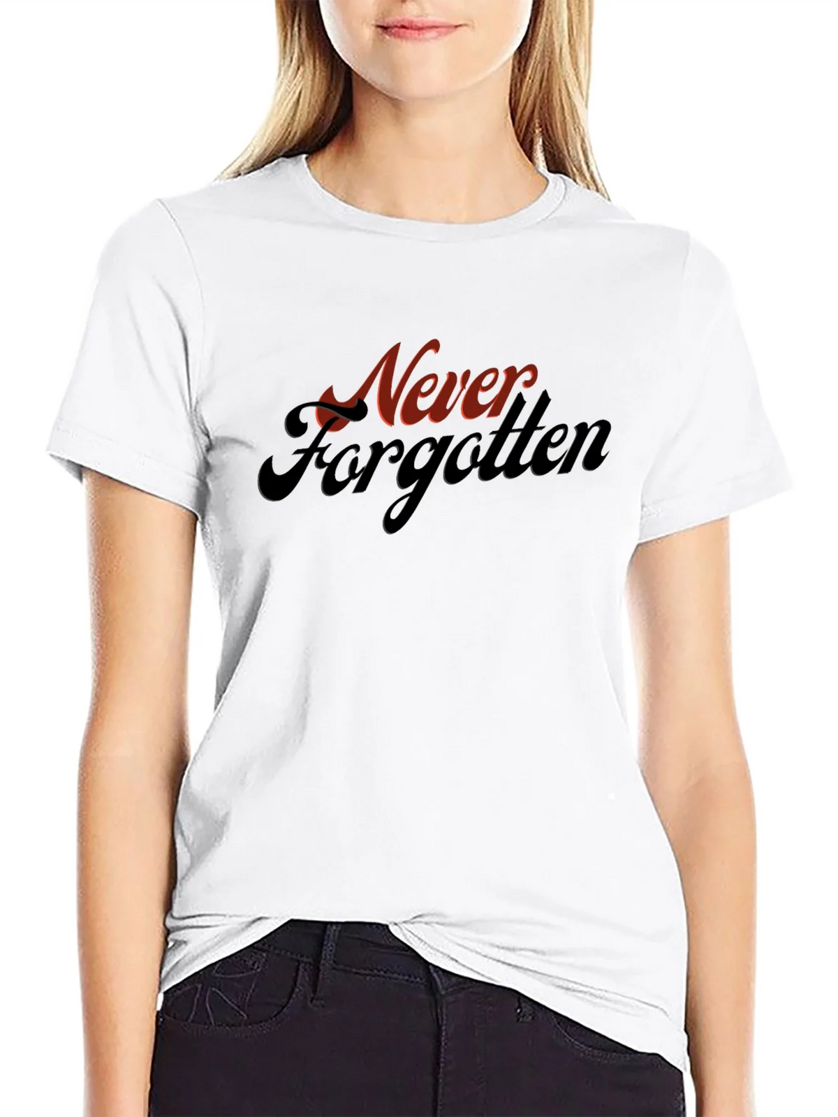 Never Forgotten Graphic Tee - Retro Style Black T-Shirt product image 8