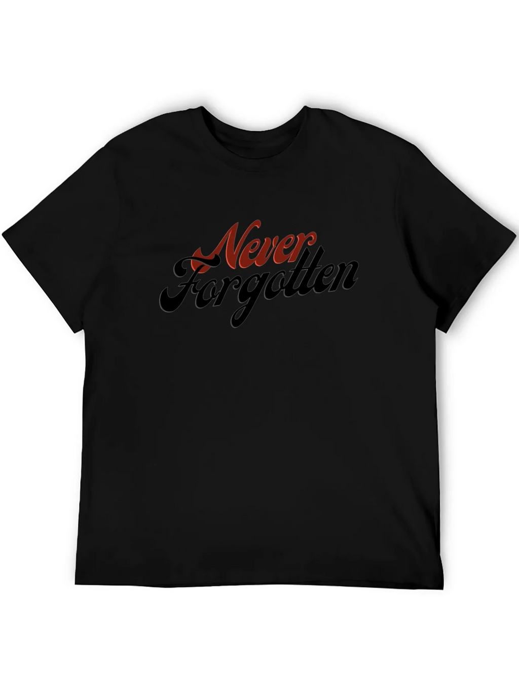 Never Forgotten Graphic Tee - Retro Style Black T-Shirt product image 5