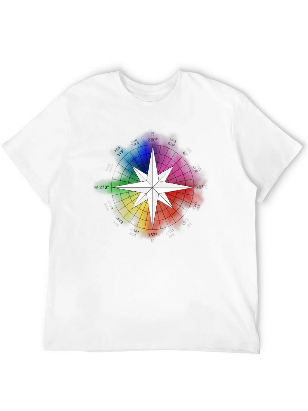 Rainbow Compass Star Graphic T-Shirt - Stylish Black Tee product image 11