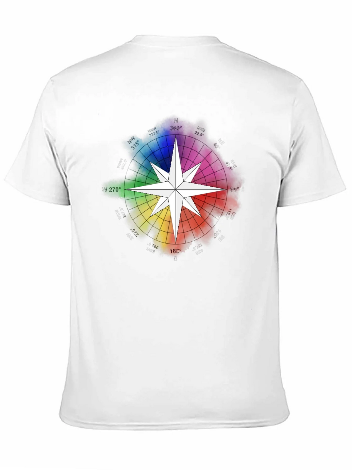 Rainbow Compass Star Graphic T-Shirt - Stylish Black Tee product image 10