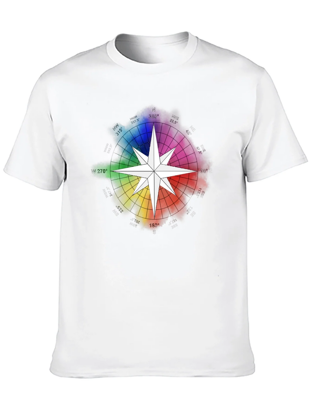 Rainbow Compass Star Graphic T-Shirt - Stylish Black Tee product image 9