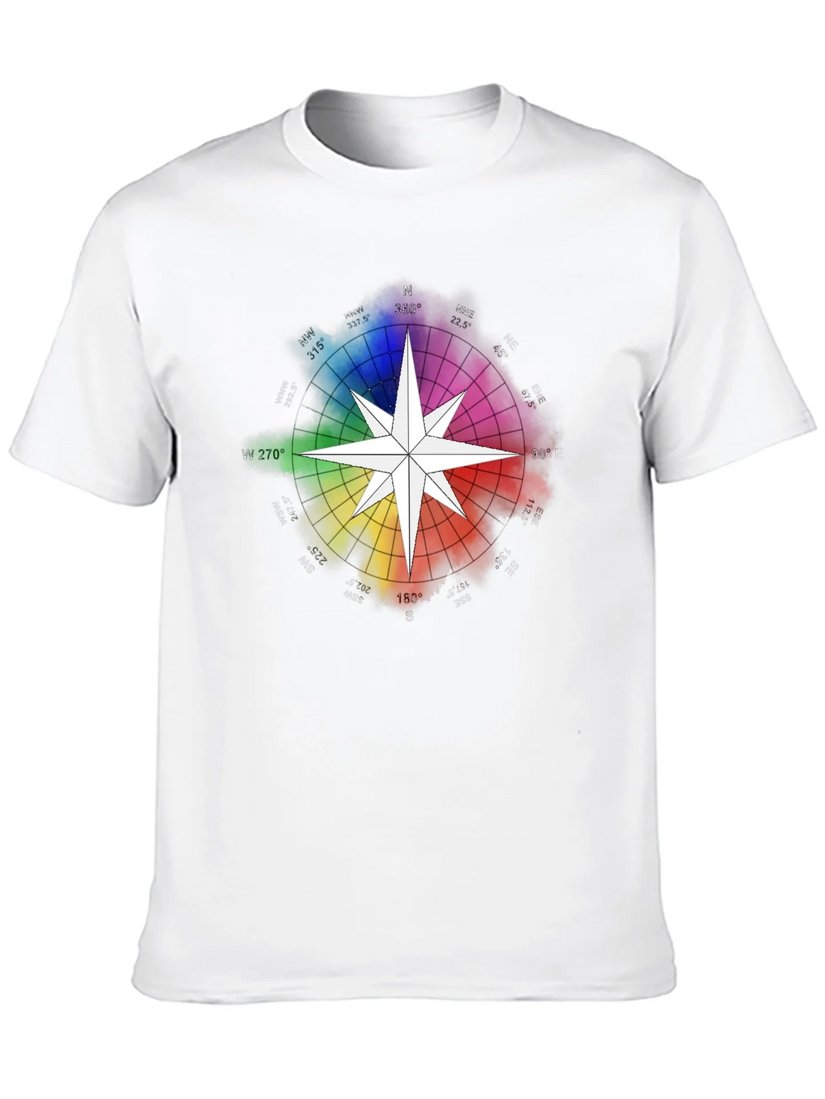 Rainbow Compass Star Graphic T-Shirt - Stylish Black Tee product image 9