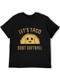 Lets Taco Bout Softball Graphic Tee product image 1