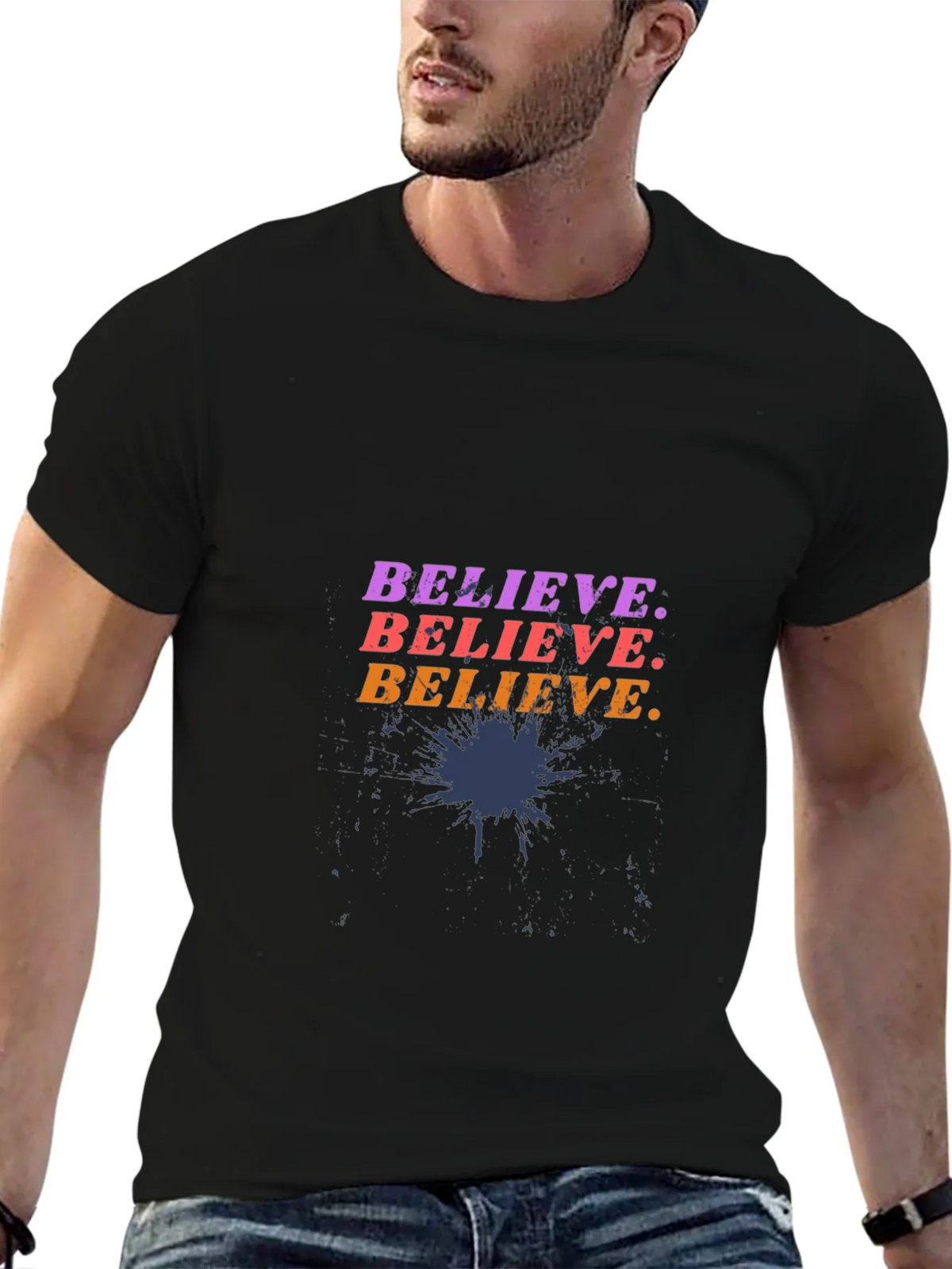 Believe Graphic T-Shirt - Mens Casual Tee product image 6