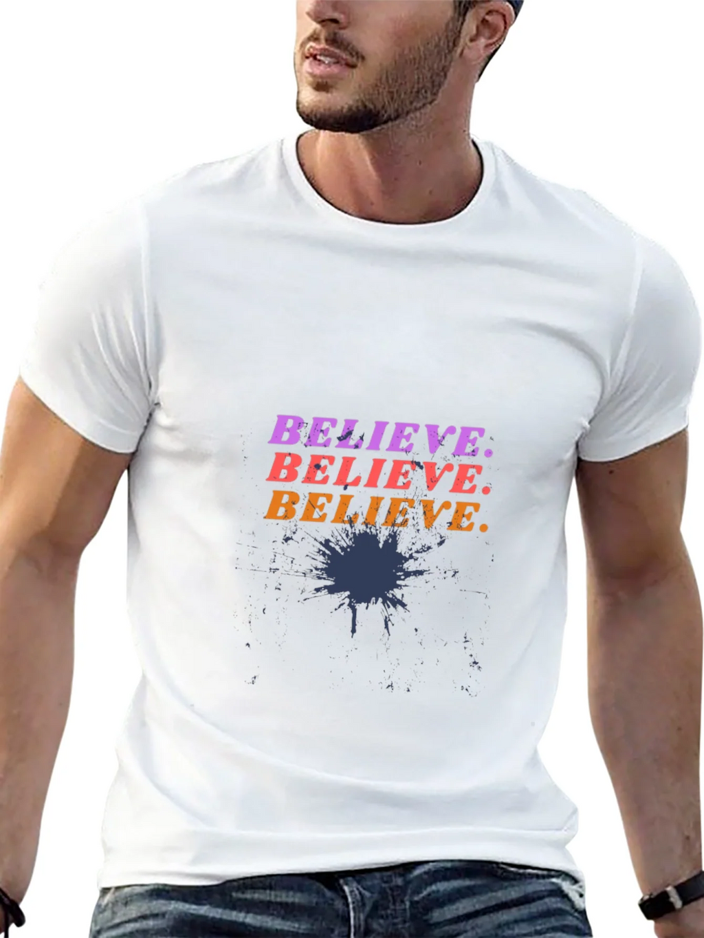 Believe Graphic T-Shirt - Mens Casual Tee product image 12