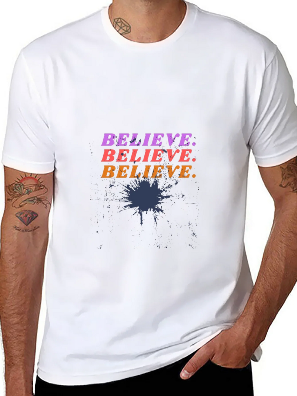 Believe Graphic T-Shirt - Mens Casual Tee product image 7