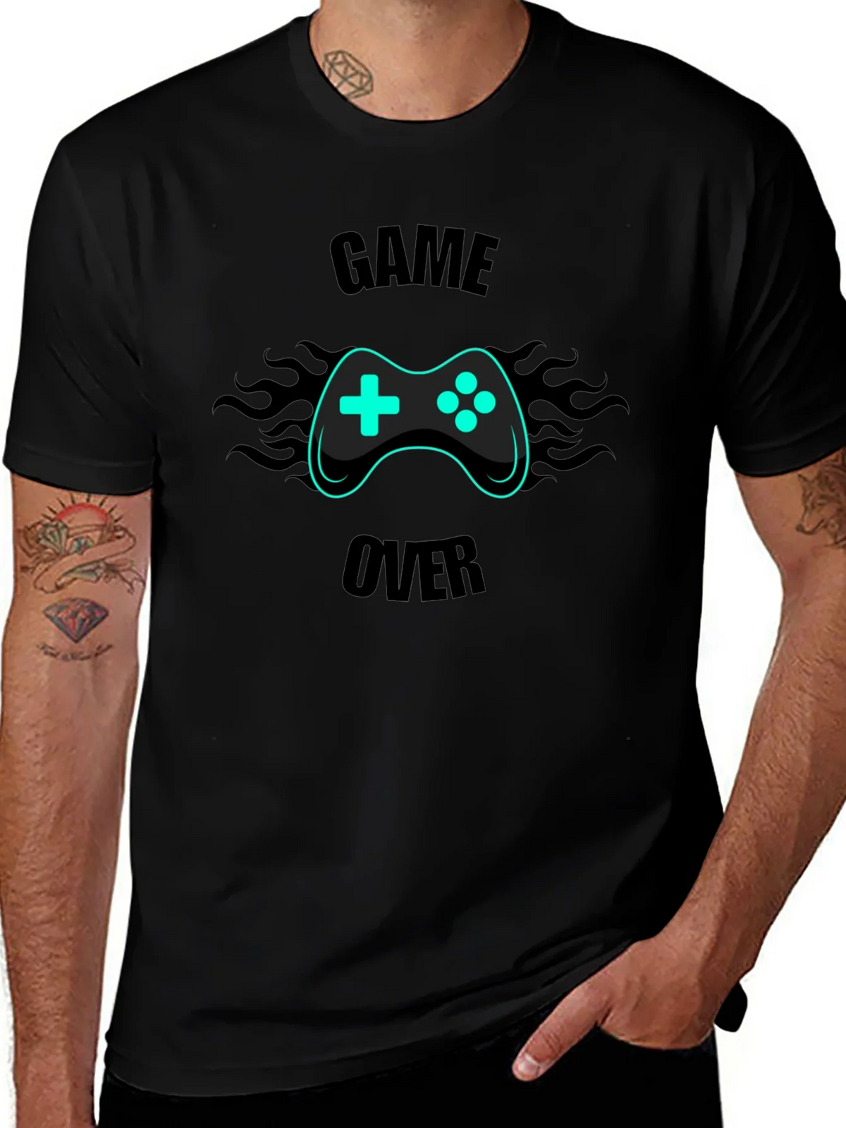 Game Over Graphic Tee - Gamer Style Black T-Shirt product image 1