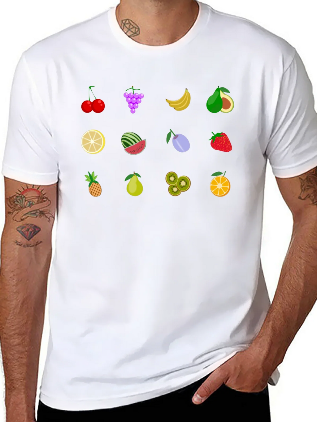 Fruity Fun Graphic T-Shirt - Black product image 7