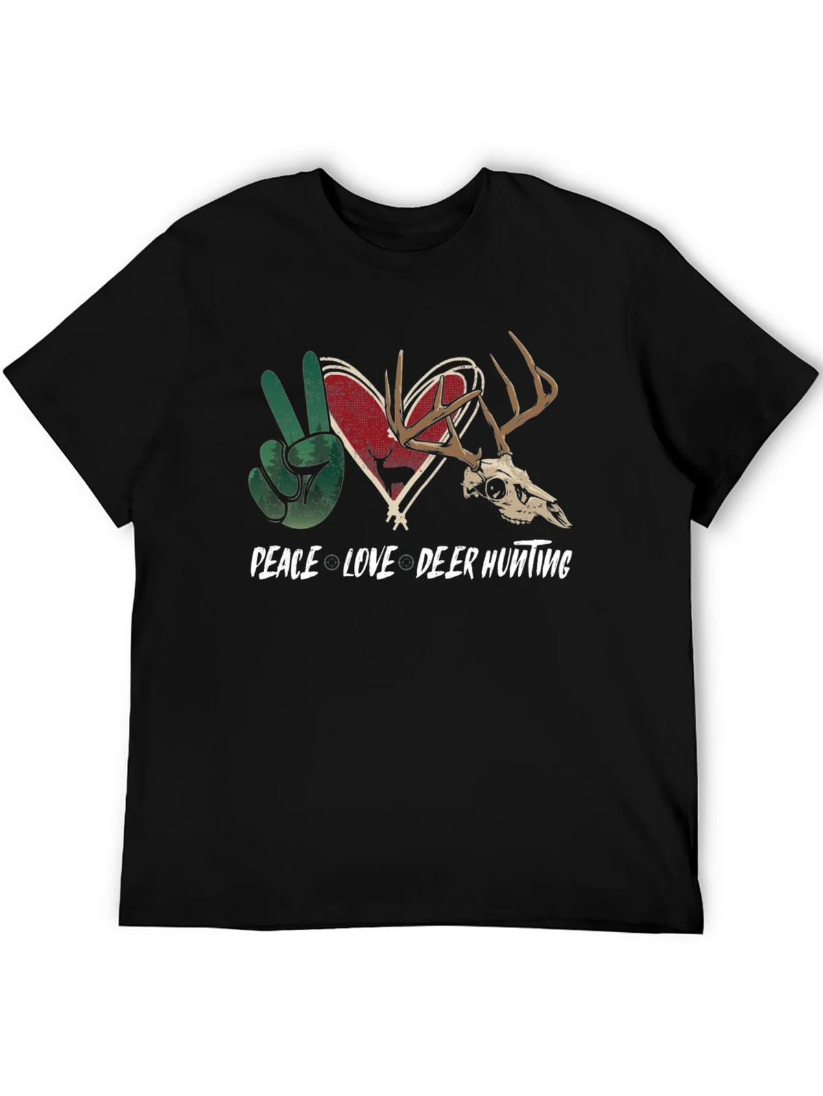 Peace Love Deer Hunting Graphic Tee product image 5