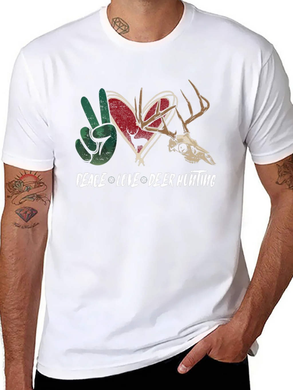 Peace Love Deer Hunting Graphic Tee product image 7