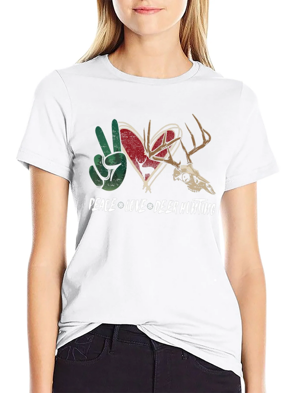 Peace Love Deer Hunting Graphic Tee product image 8