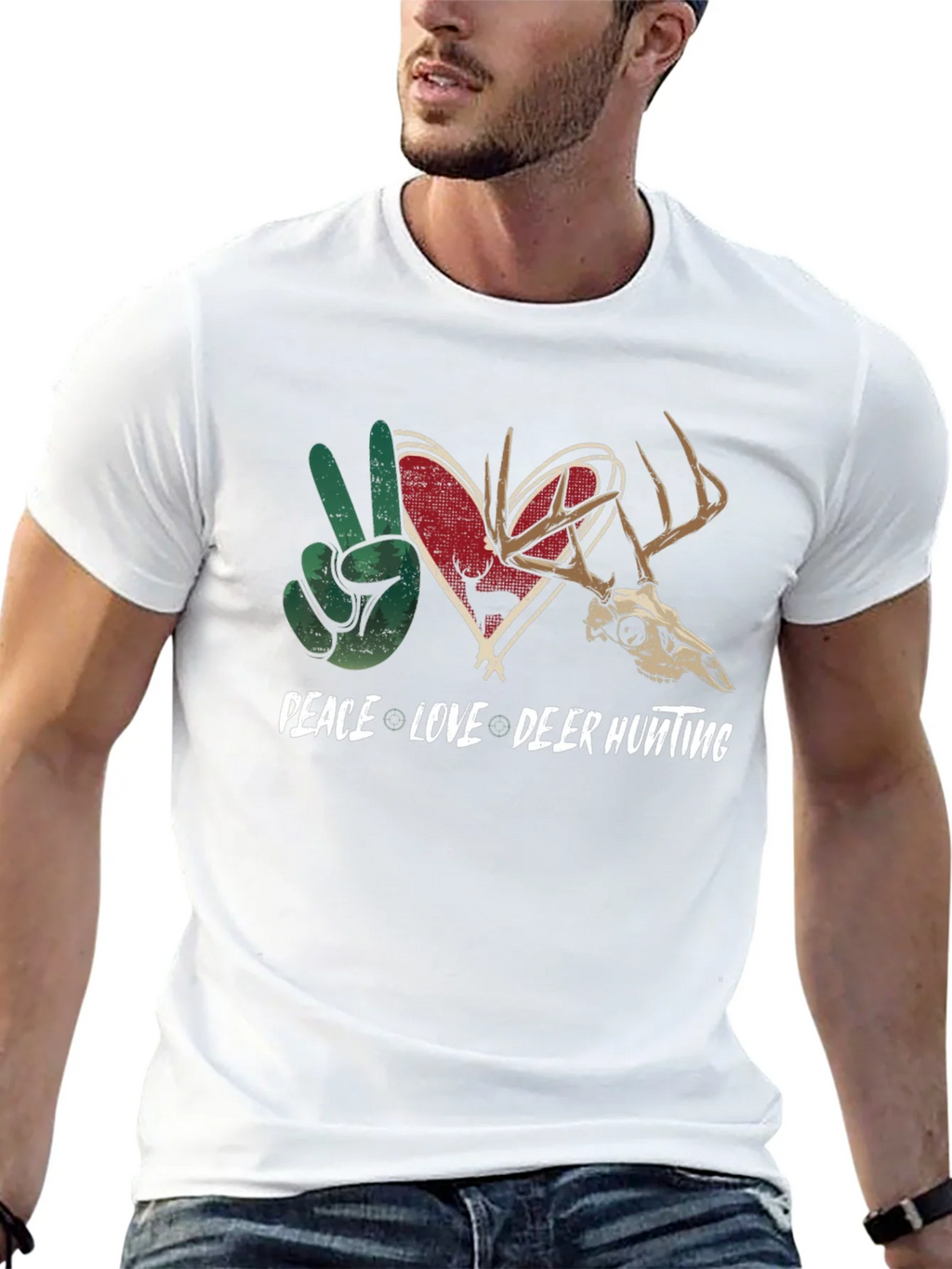 Peace Love Deer Hunting Graphic Tee product image 12
