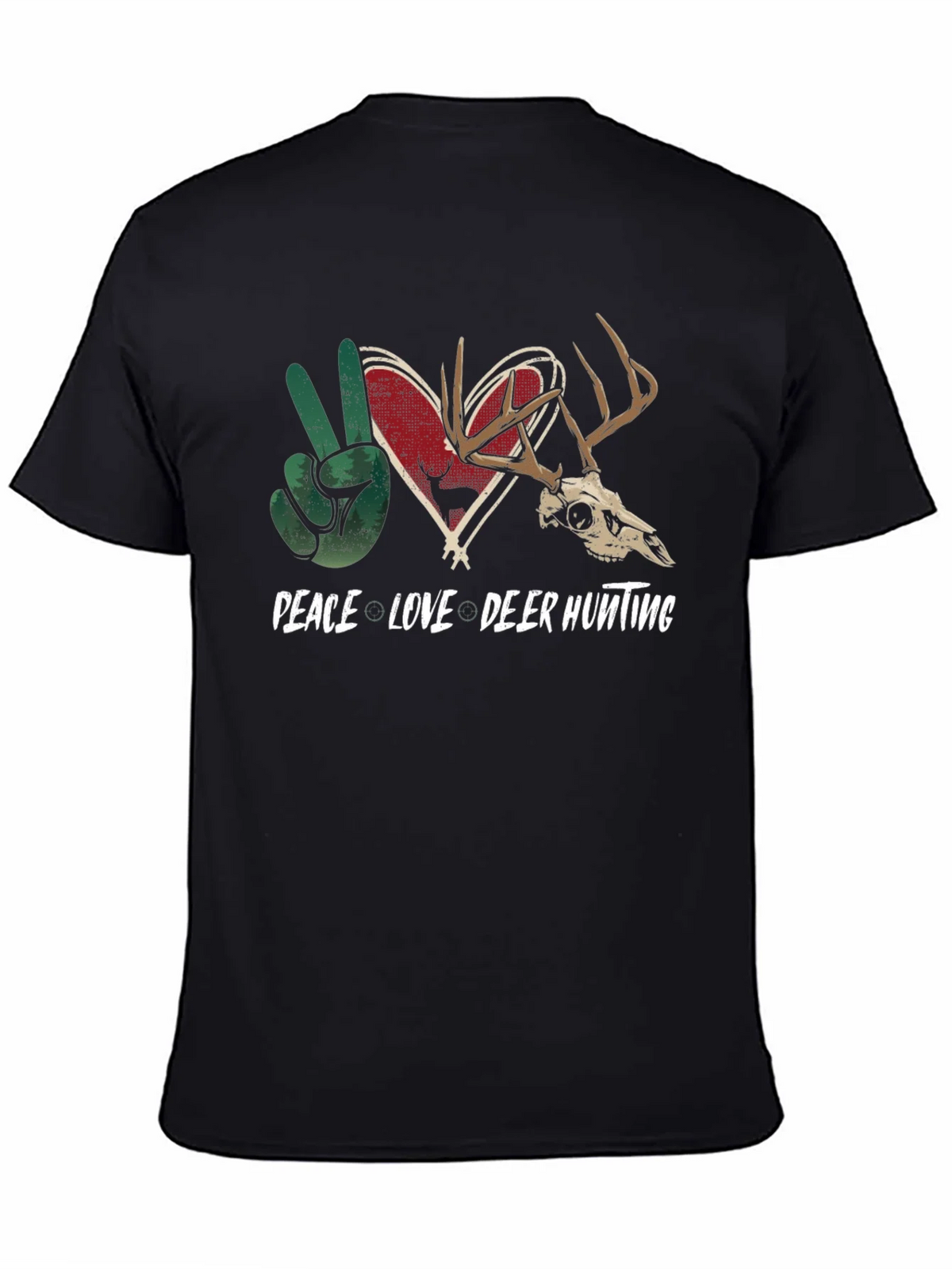 Peace Love Deer Hunting Graphic Tee product image 4