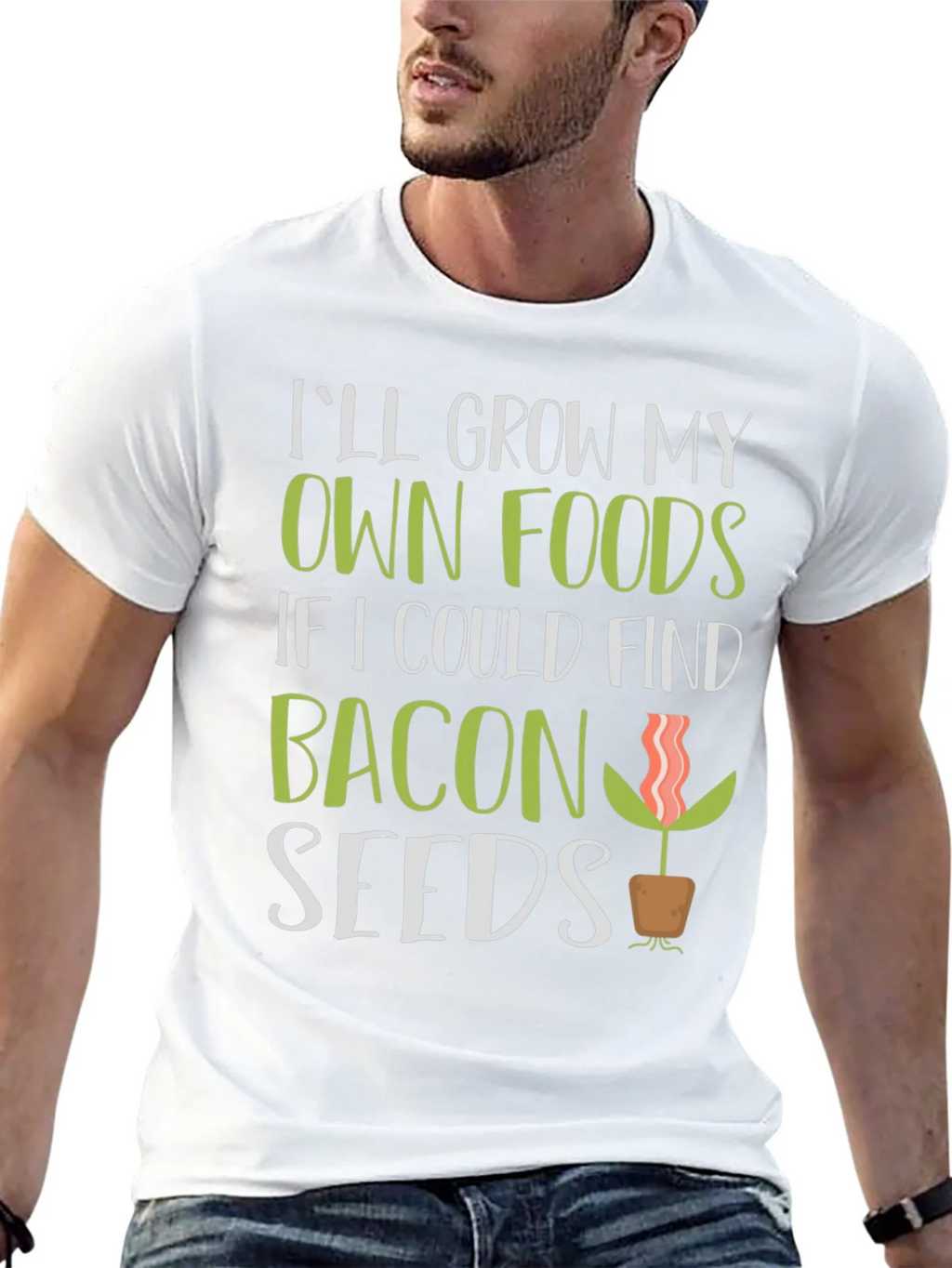 Funny Bacon Seeds Graphic T-Shirt product image 12