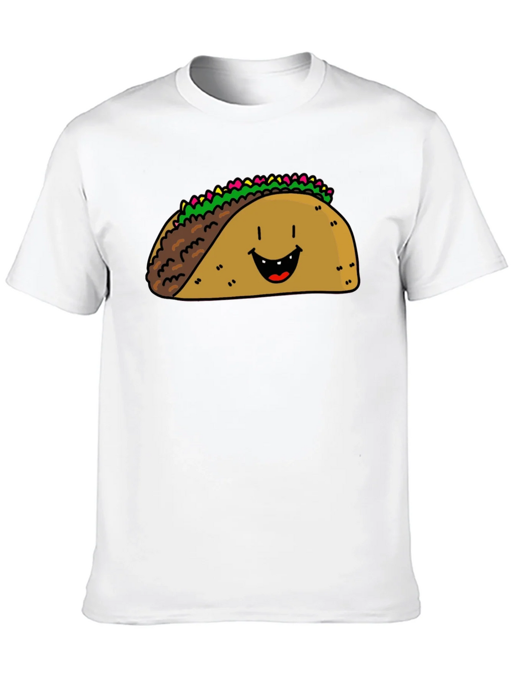 Happy Taco Graphic Tee - Black Cotton Blend product image 8