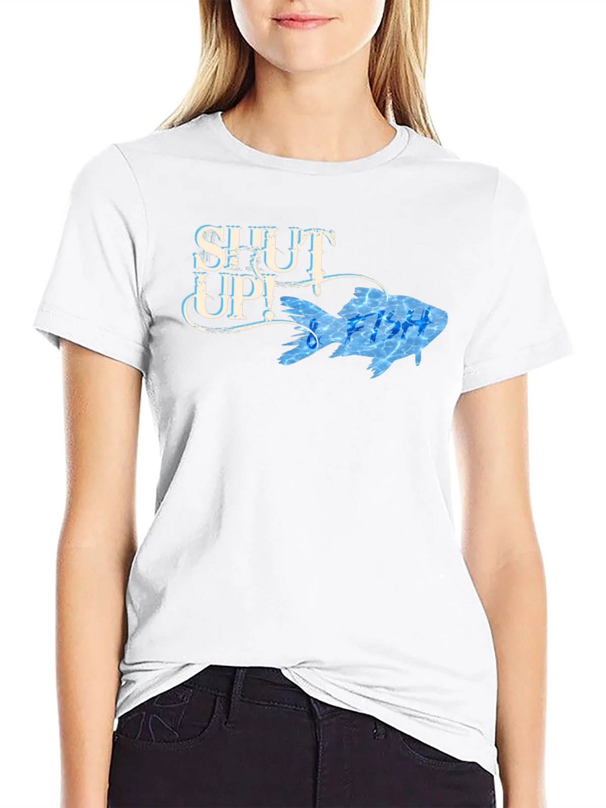 Shut Up! Funny Fish Graphic T-Shirt product image 2