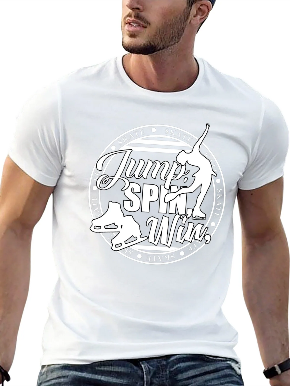 Figure Skating Graphic T-Shirt - Jump Spin Win product image 6