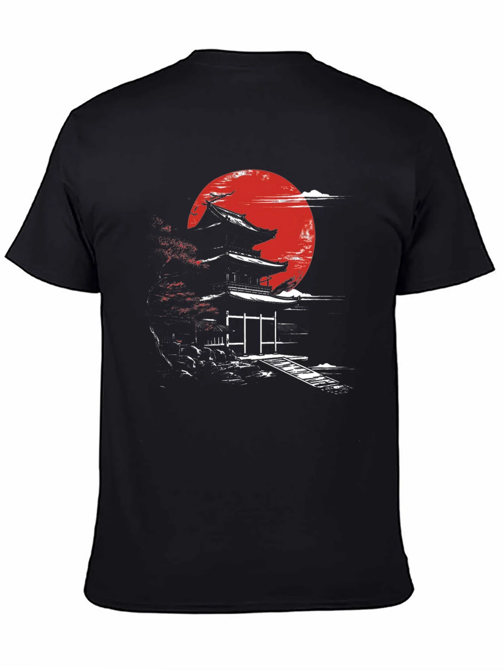 Japanese Temple Moon Graphic T-Shirt product image 4