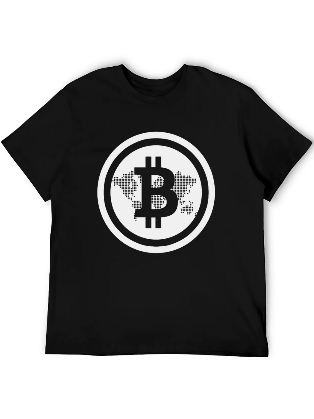 Bitcoin World Map Black T-Shirt product image 5
