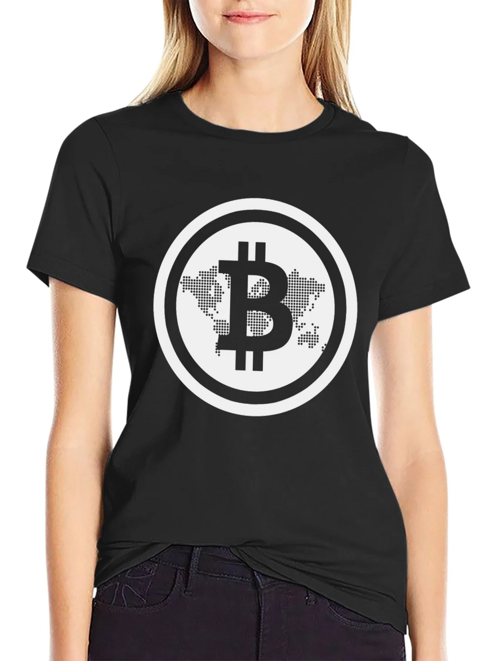 Bitcoin World Map Black T-Shirt product image 2