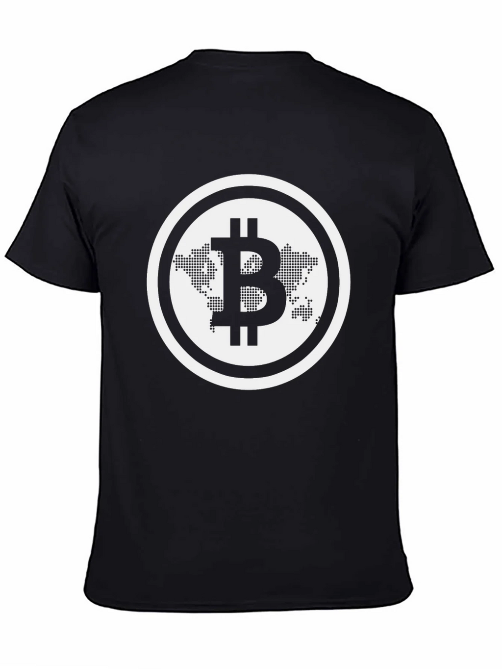 Bitcoin World Map Black T-Shirt product image 4