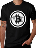 Bitcoin World Map Black T-Shirt product image 1