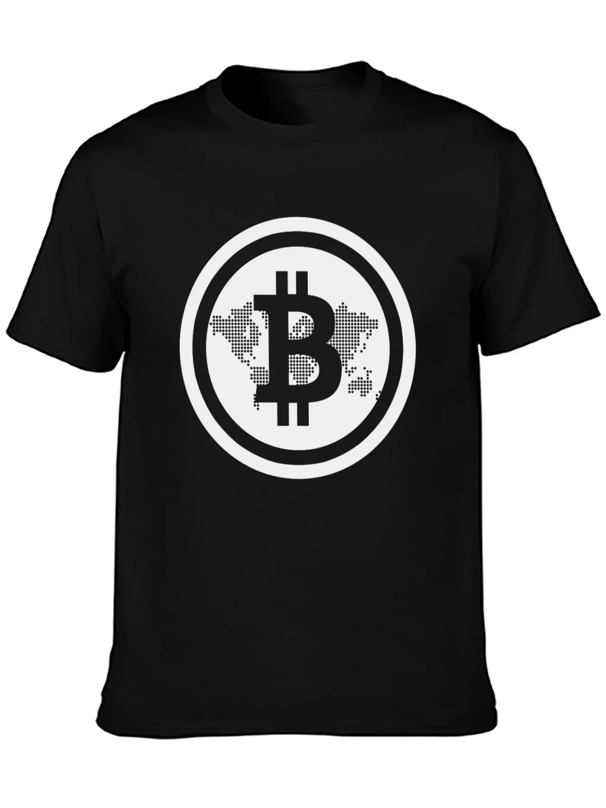 Bitcoin World Map Black T-Shirt product image 3