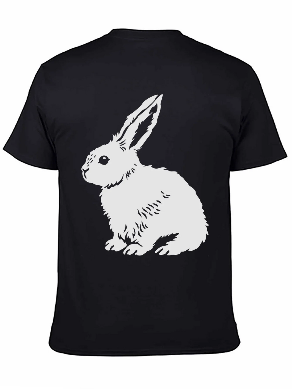 Rabbit Graphic Tee - Black Cotton Blend Shirt product image 3