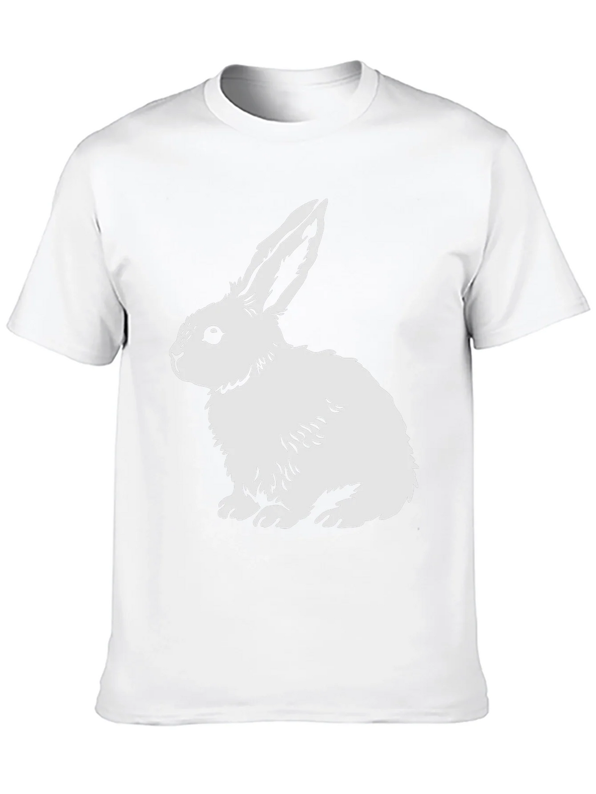 Rabbit Graphic Tee - Black Cotton Blend Shirt product image 7