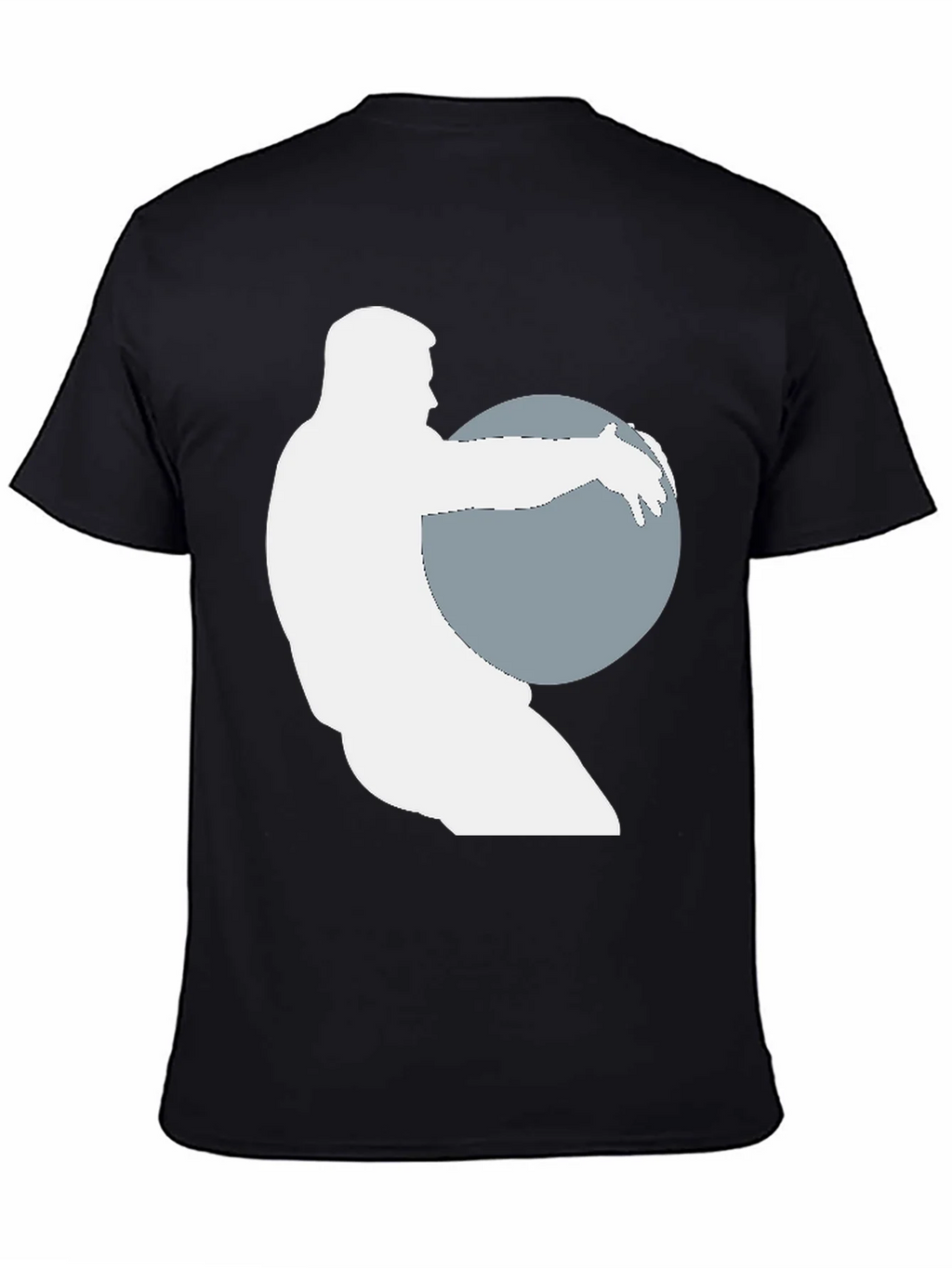Weightlifter Silhouette Black T-Shirt product image 4