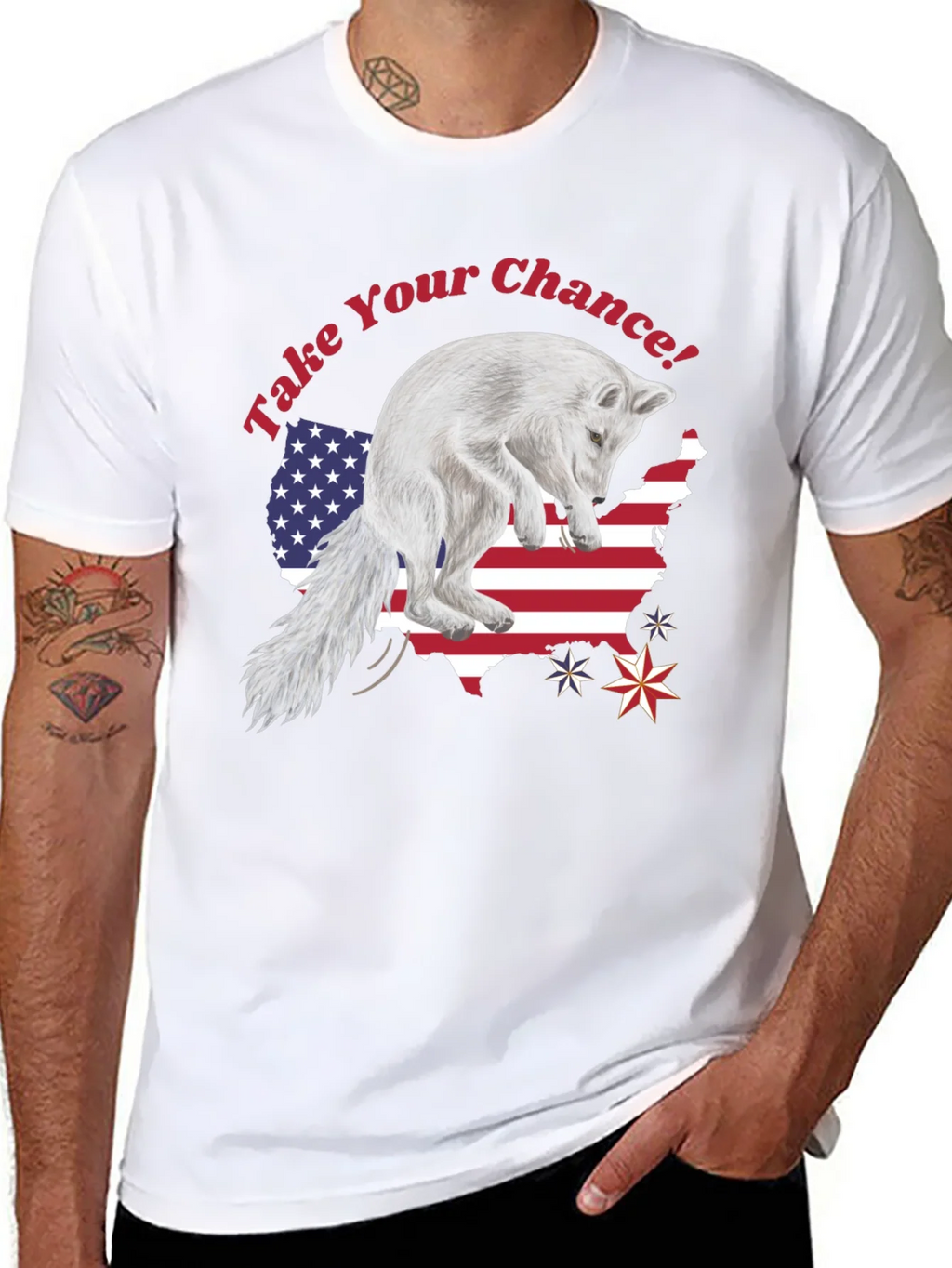 Take Your Chance Fox Patriotic T-Shirt product image 7