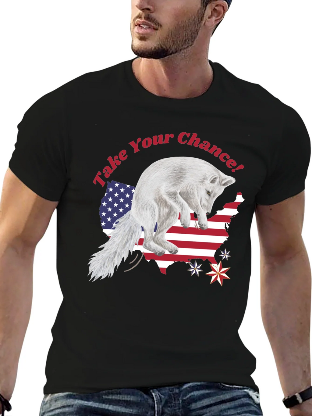 Take Your Chance Fox Patriotic T-Shirt product image 6