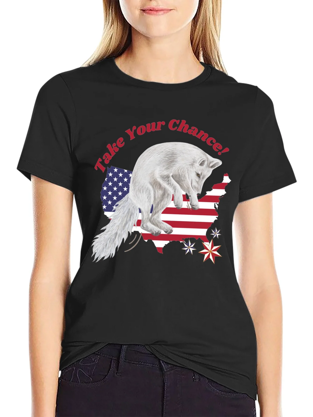 Take Your Chance Fox Patriotic T-Shirt product image 2