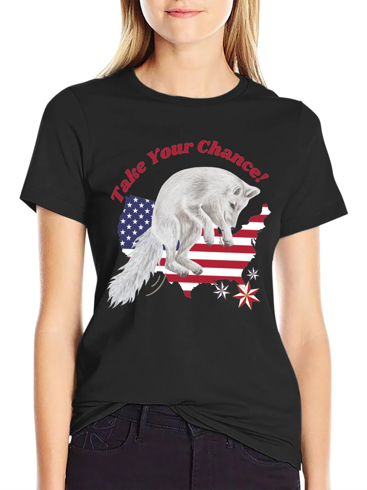 Take Your Chance Fox Patriotic T-Shirt product image 2