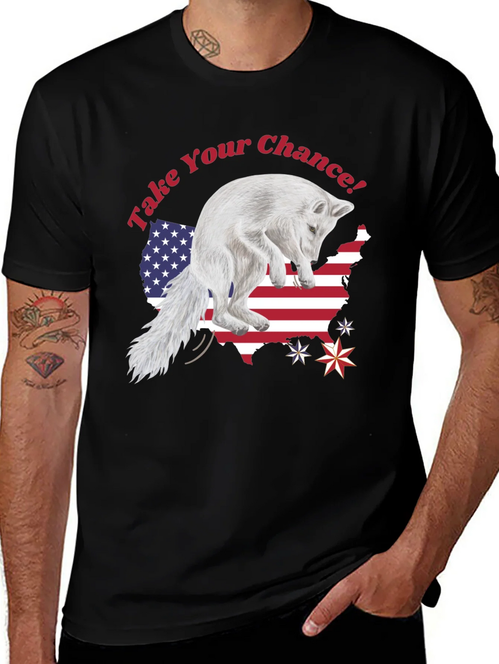 Take Your Chance Fox Patriotic T-Shirt product image 1