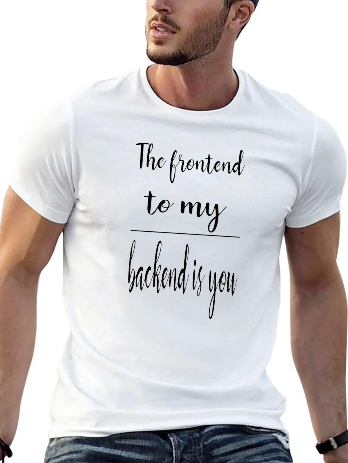 Funny The Frontend to my Backend is You Black Tee product image 12