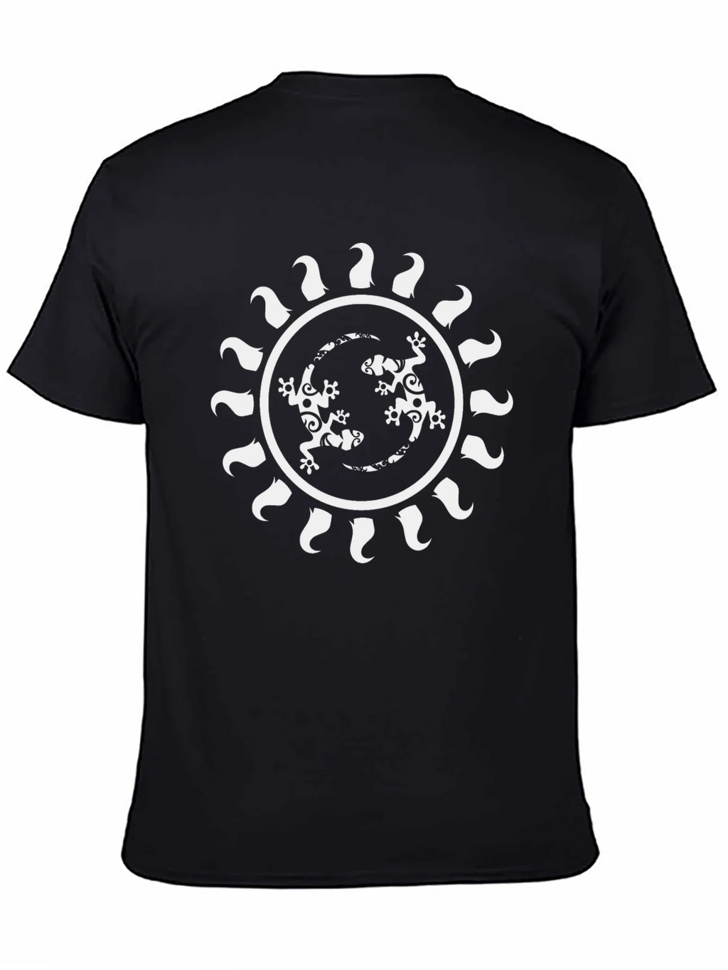 Tribal Lizard Sun Graphic Tee - Mens Black T-Shirt product image 4