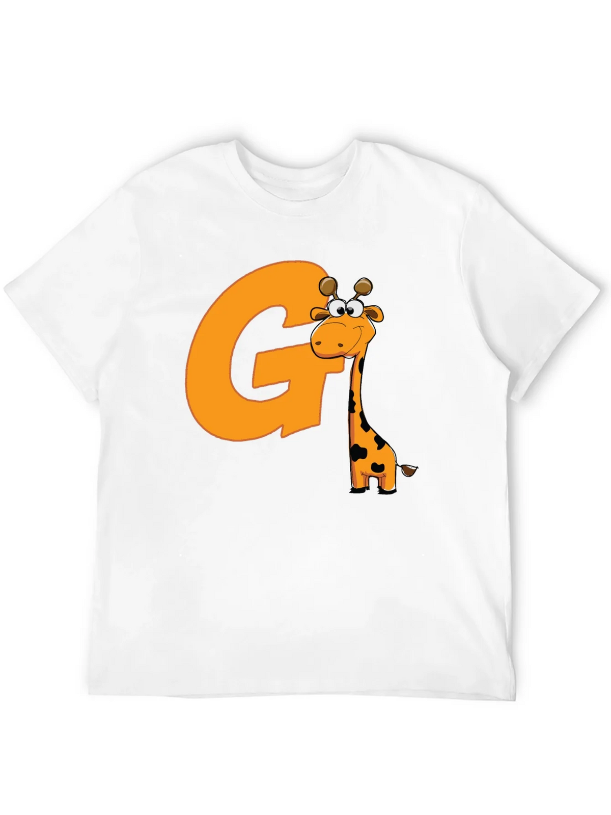 Fun Giraffe Initial G Black T-Shirt product image 6