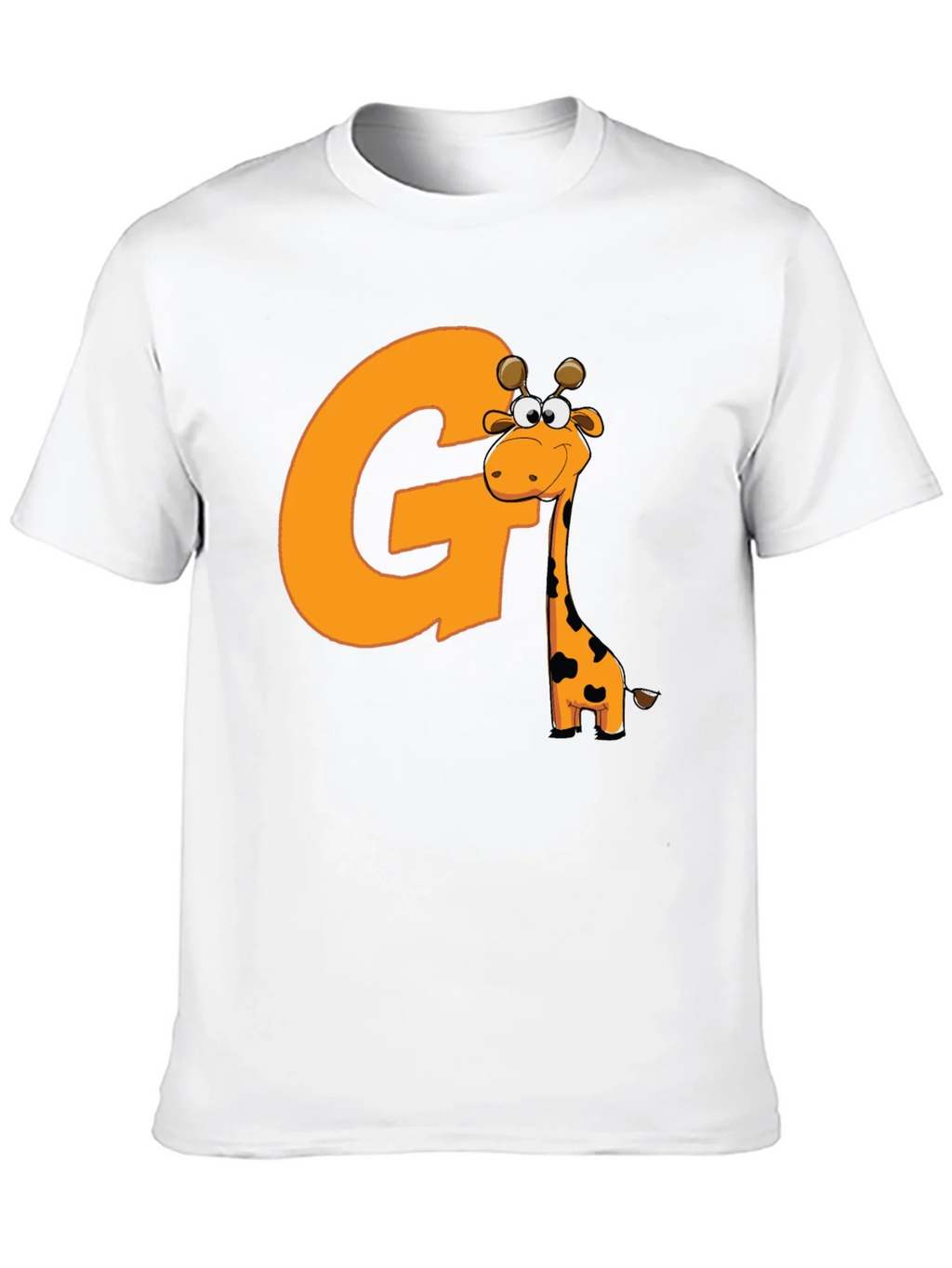 Fun Giraffe Initial G Black T-Shirt product image 4