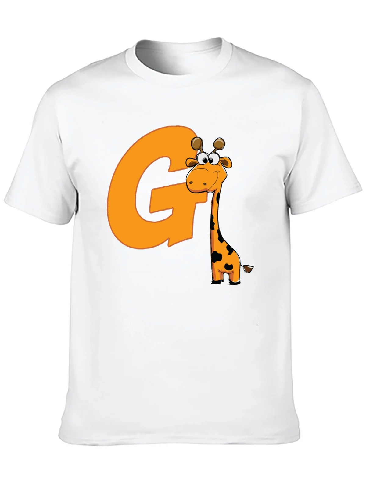 Fun Giraffe Initial G Black T-Shirt product image 4