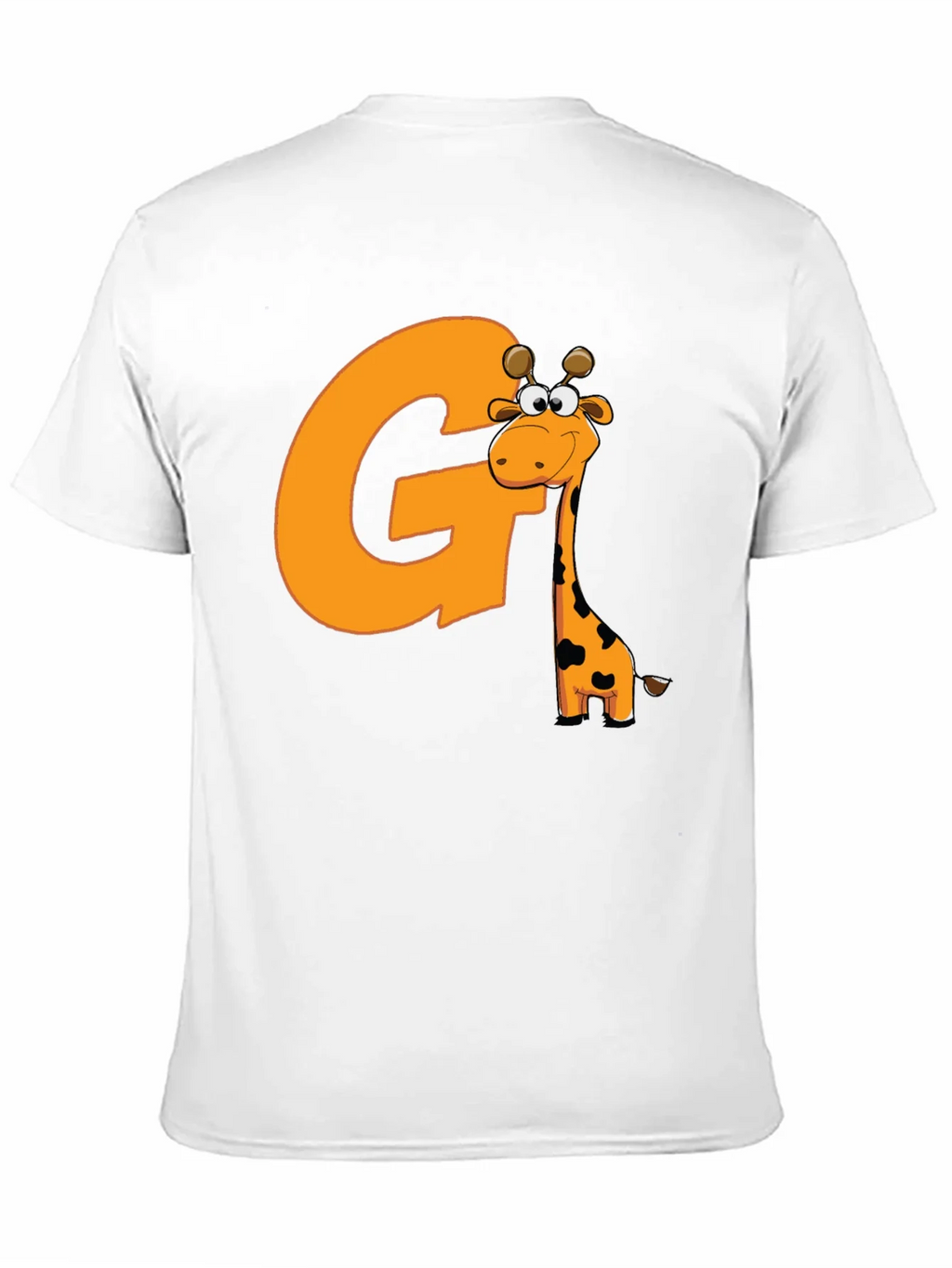 Fun Giraffe Initial G Black T-Shirt product image 5
